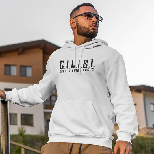 "C.I.L.I.S.I."Call It Like I See It Hoodie (White)or(Black)