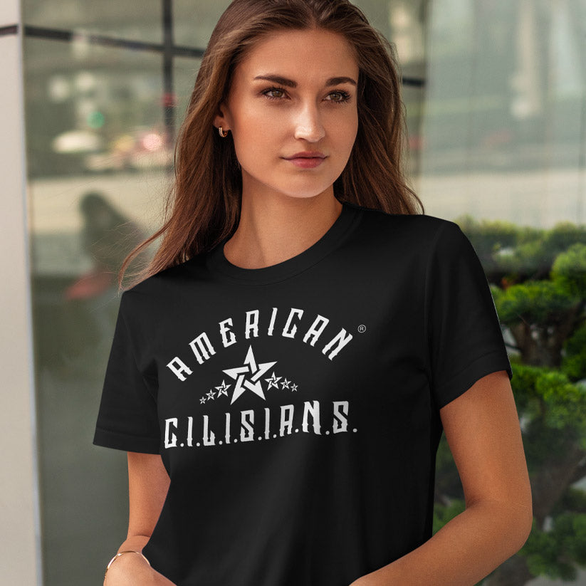 "AMERICAN C.I.L.I.S.I.A.N.S." T-shirts (Black)