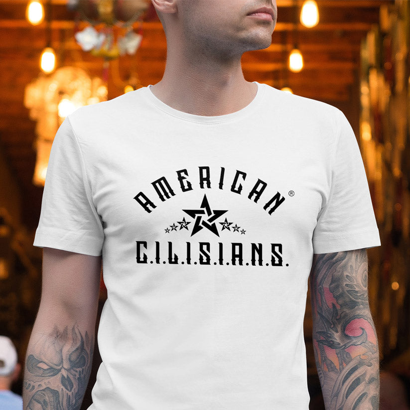 "AMERICAN C.I.L.I.S.I.A.N.S." T-shirt (White)