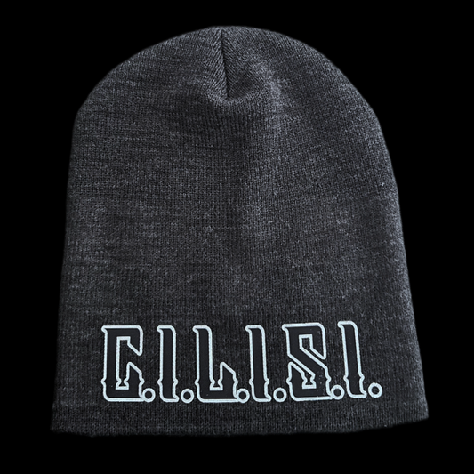 "C.I.L.I.S.I.' beanie w/Black OG font (Dark Gray)