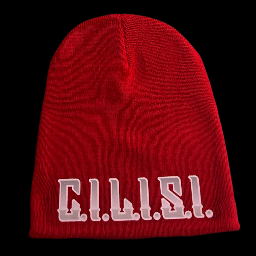 "C.I.L.I.S.I" beanie w/OG font (Red)