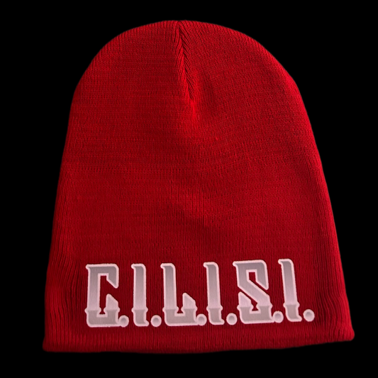 "C.I.L.I.S.I" beanie w/OG font (Red)