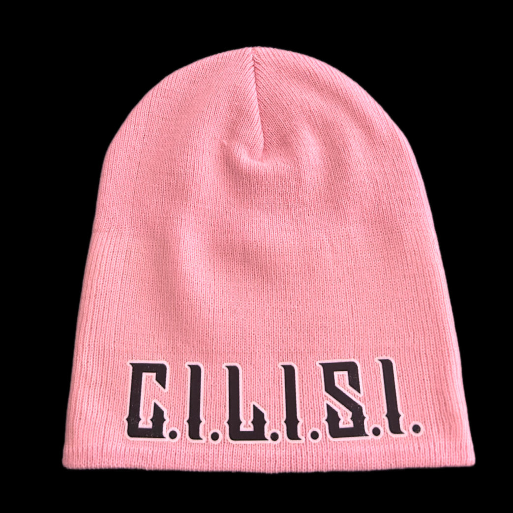 "C.I.L.I.S.I" beanie w/Black OG font (Pink)