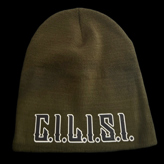 "C.I.L.I.S.I" beanie w/Black OG font (Green)