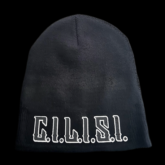 "C.I.L.I.S.I" beanie w/Black OG font (Black)