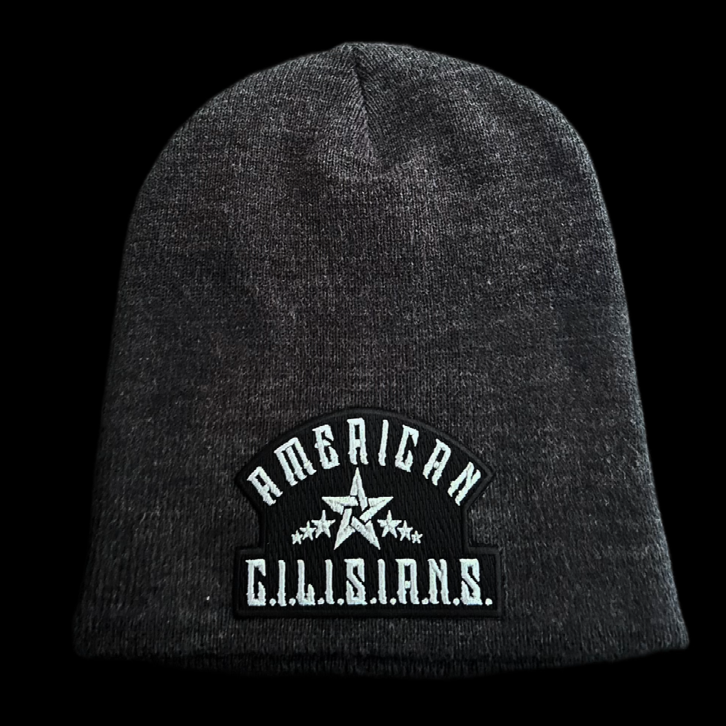 "AMERICAN C.I.L.I.S.I.A.N.S." beanie (Dark grey)